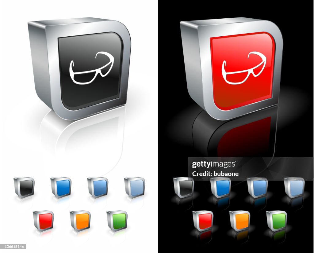 Gafas 3D de arte vectorial libre de derechos