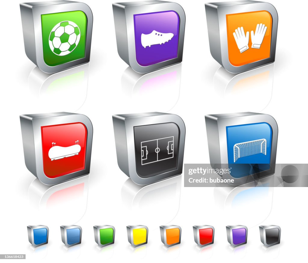 Soccer royalty free vector icon set