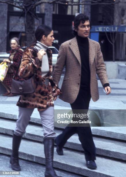 Ali MacGraw and Robert Evans sighted on April 1, 1971 on Fifth Avenue in New York City.