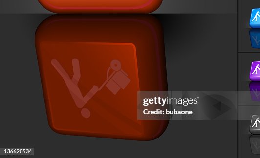 Delivery guy 3D button design Delivery guy 3D button design