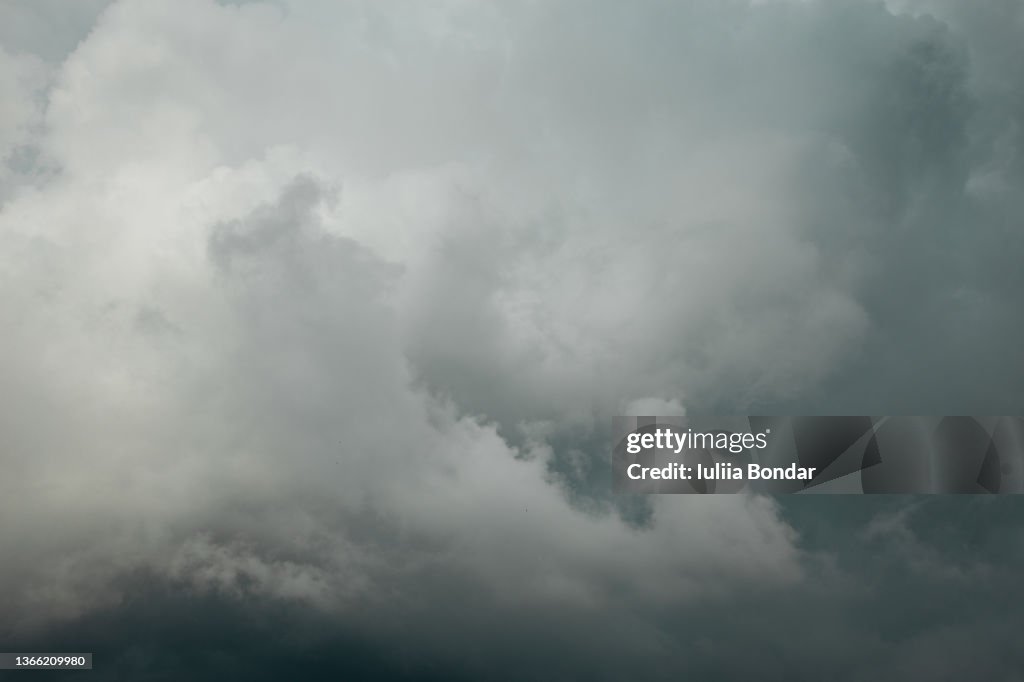 Moody grey dark sky