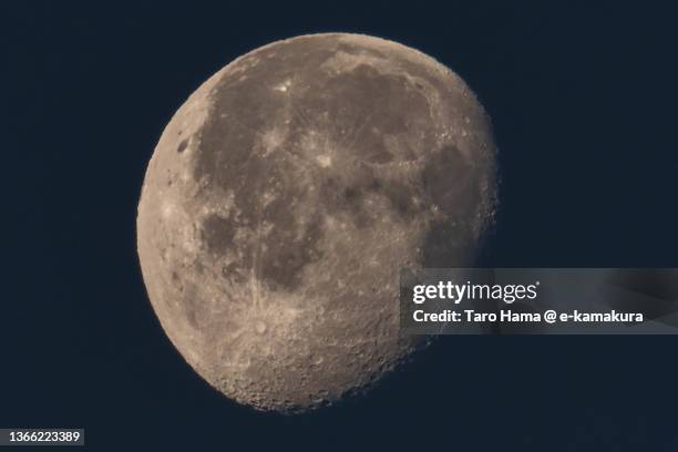 morning moon over shizuoka of japan - mishima city stock pictures, royalty-free photos & images