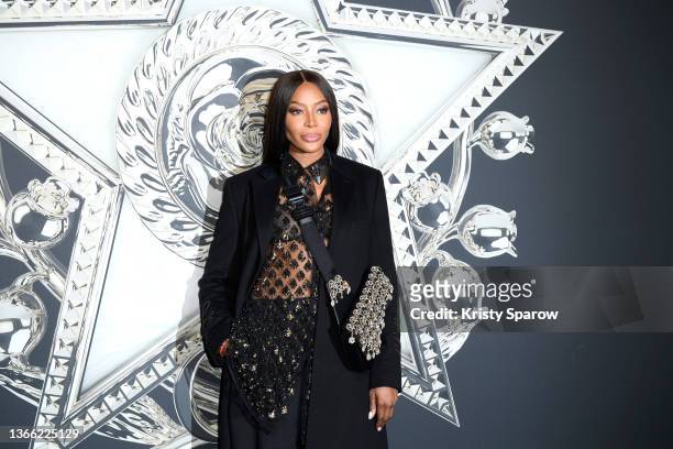 Naomi Campbell attends the Dior Homme Fall/Winter 2022/2023 show as part of Paris Fashion Week on January 21, 2022 in Paris, France.