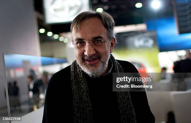 Sergio Marchionne, chief executive officer of Fiat SpA and Chrysler Group LLC, attends the 2012 North American International Auto Show in Detroit,...