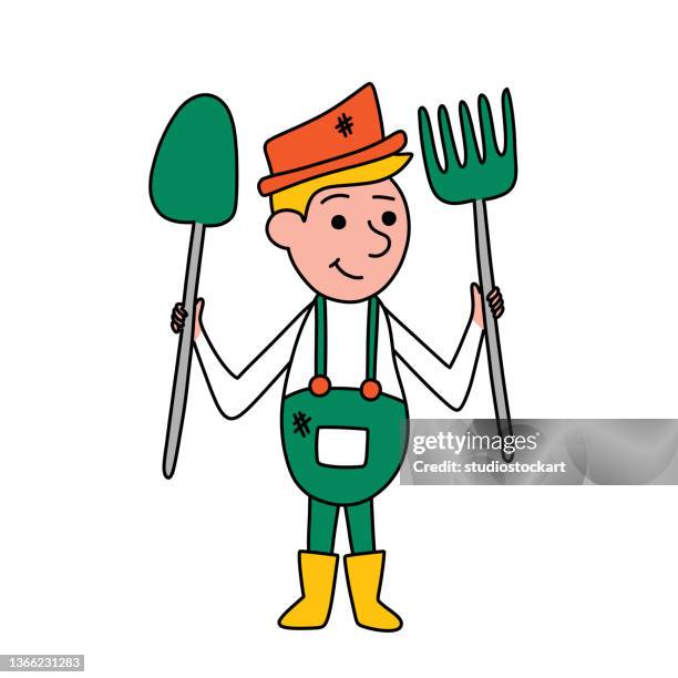 gardener - orchard farmer stock illustrations