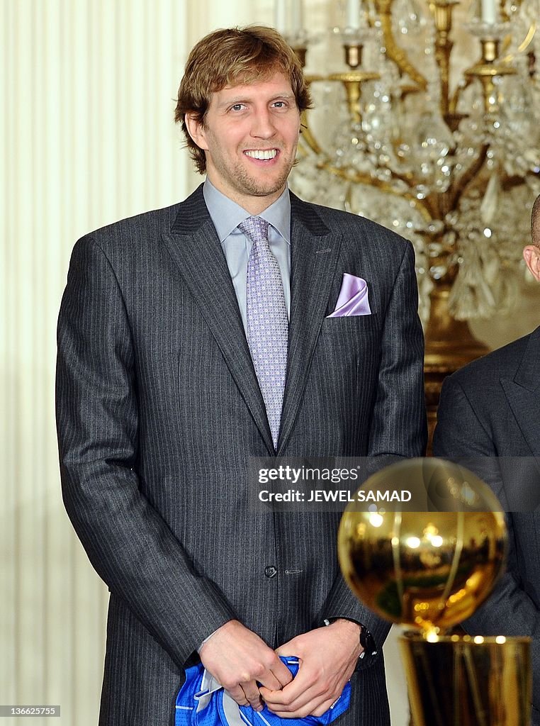 Dirk Nowitzki of the NBA Champion Dallas