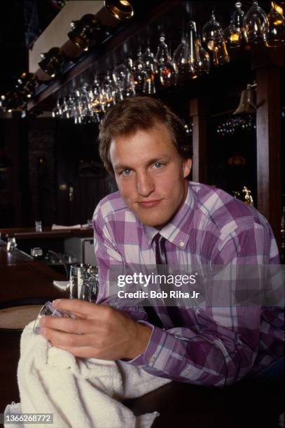 Woody Harrelson on the 'Cheers' film stage in photo taken March 17, 1986 in Los Angeles, California.