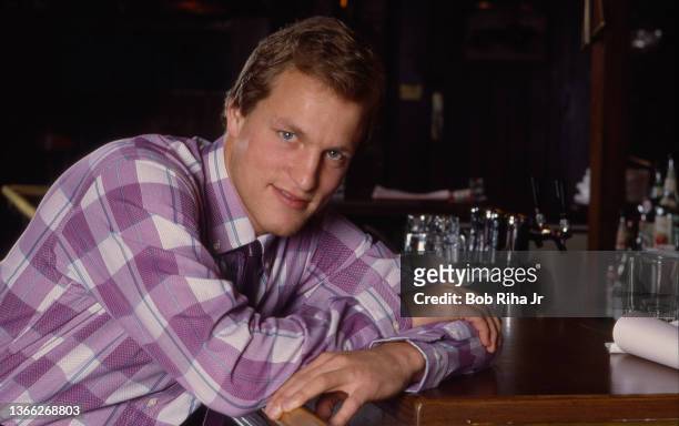 Woody Harrelson on the 'Cheers' film stage in photo taken March 17, 1986 in Los Angeles, California.