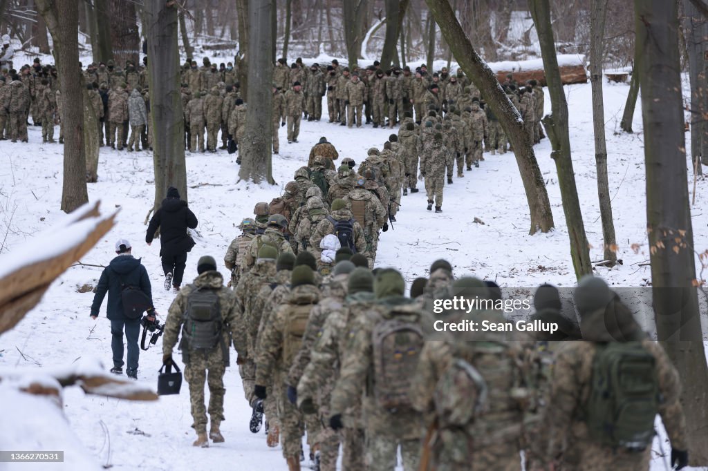 Volunteer Defence Unit Trains In Kyiv