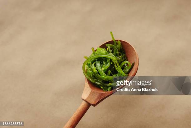 kelp food, healthy vegan and sustainable diet meal. - kelp stock pictures, royalty-free photos & images