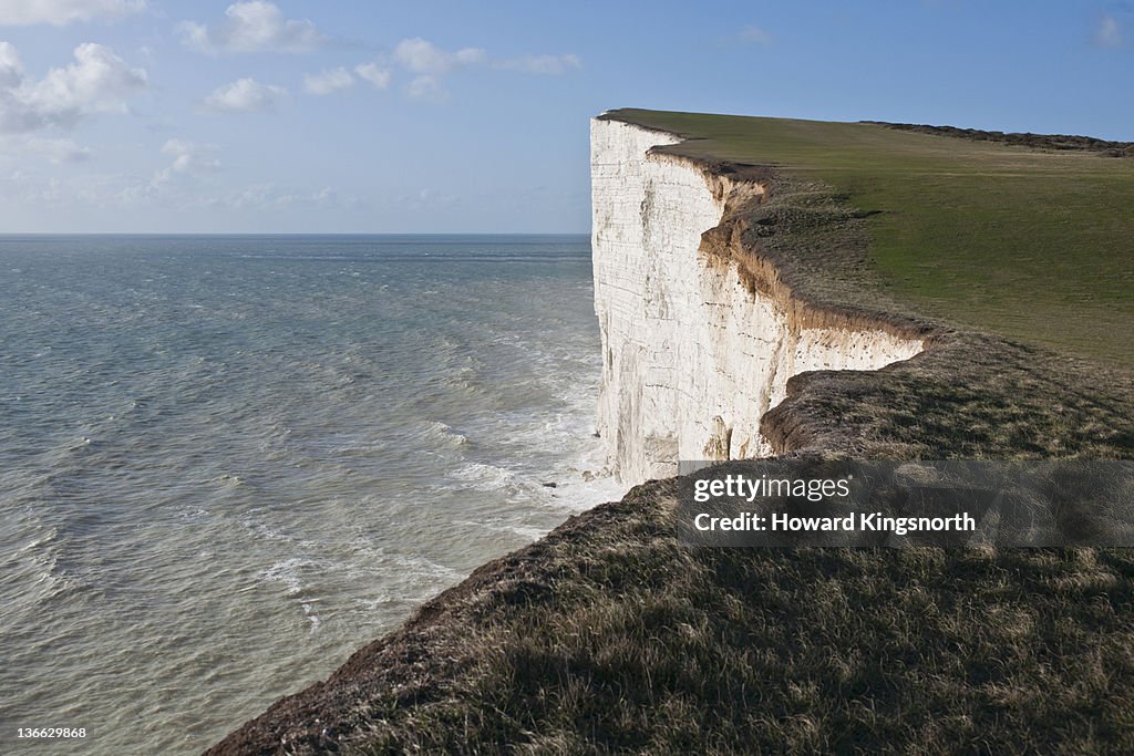 Cliff edge and ocean