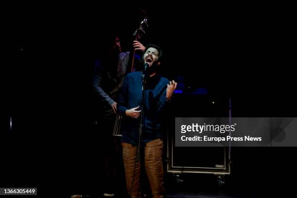 The singer, Salvador Sobral, at the Inverfest 2022 concert, at Mira Teatro, on 22 January, 2022 in Pozuelo de Alarcon, Madrid, Spain. This concert is...