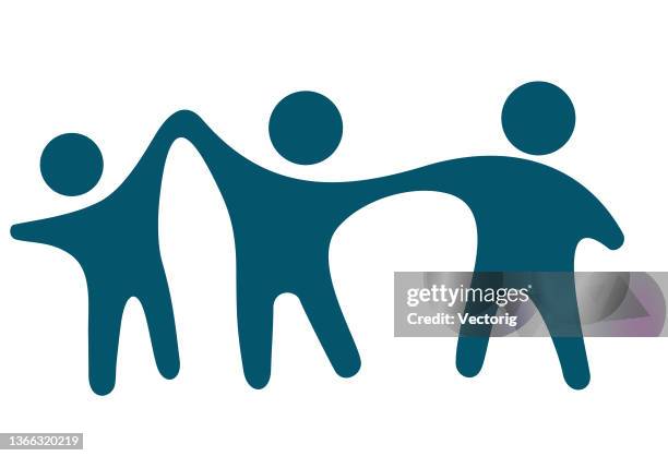 illustrations, cliparts, dessins animés et icônes de élément de conception familiale - trois personnes