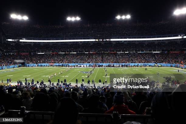General view during the start of the second half of the AFC Divisional Playoff game between the Tennessee Titans Cincinnati Bengals at Nissan Stadium...