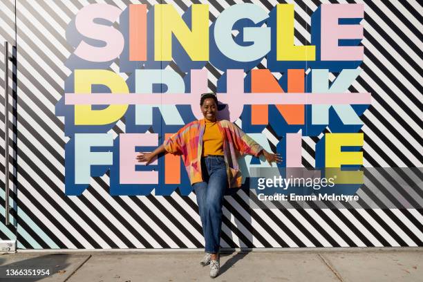 Sasha Compère attends Freeform's retail therapy pop up experience at "The Fresh Start Mart" for the new show 'Single Drunk Female' on January 21,...