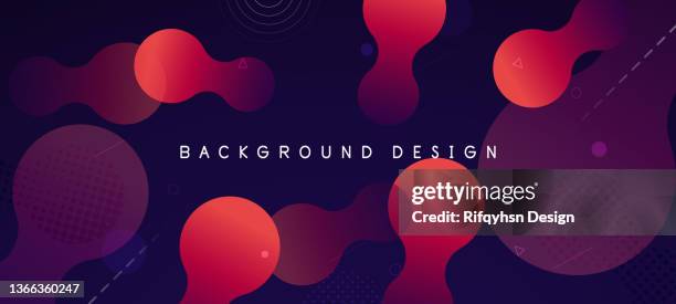 abstract red gradient fluid wave background with geometric shape. modern futuristic background. can be use for landing page, book covers, brochures, flyers, magazines, any brandings, banners, headers, presentations, and wallpaper backgrounds - water bubbles on black stock illustrations