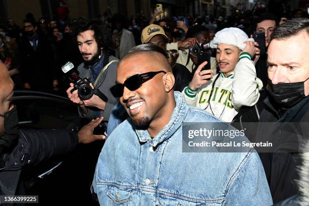 Ye attends the Kenzo Fall/Winter 2022/2023 show as part of Paris Fashion Week on January 23, 2022 in Paris, France.