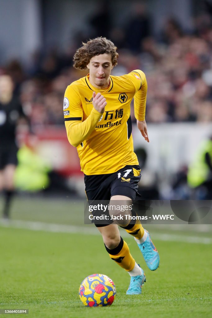 Wolves Silva Fabio Silva of Wolverhampton Wanderers runs with the ball during the ...