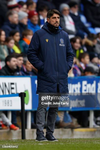 Veljko Paunović the Head Coach of Reading during the Sky Bet Championship match between Reading and Huddersfield Town at the Select Car Leasing...