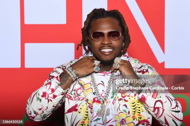 Rapper Gunna attends the Kenzo Fall/Winter 2022/2023 show as part of Paris Fashion Week on January 23, 2022 in Paris, France.