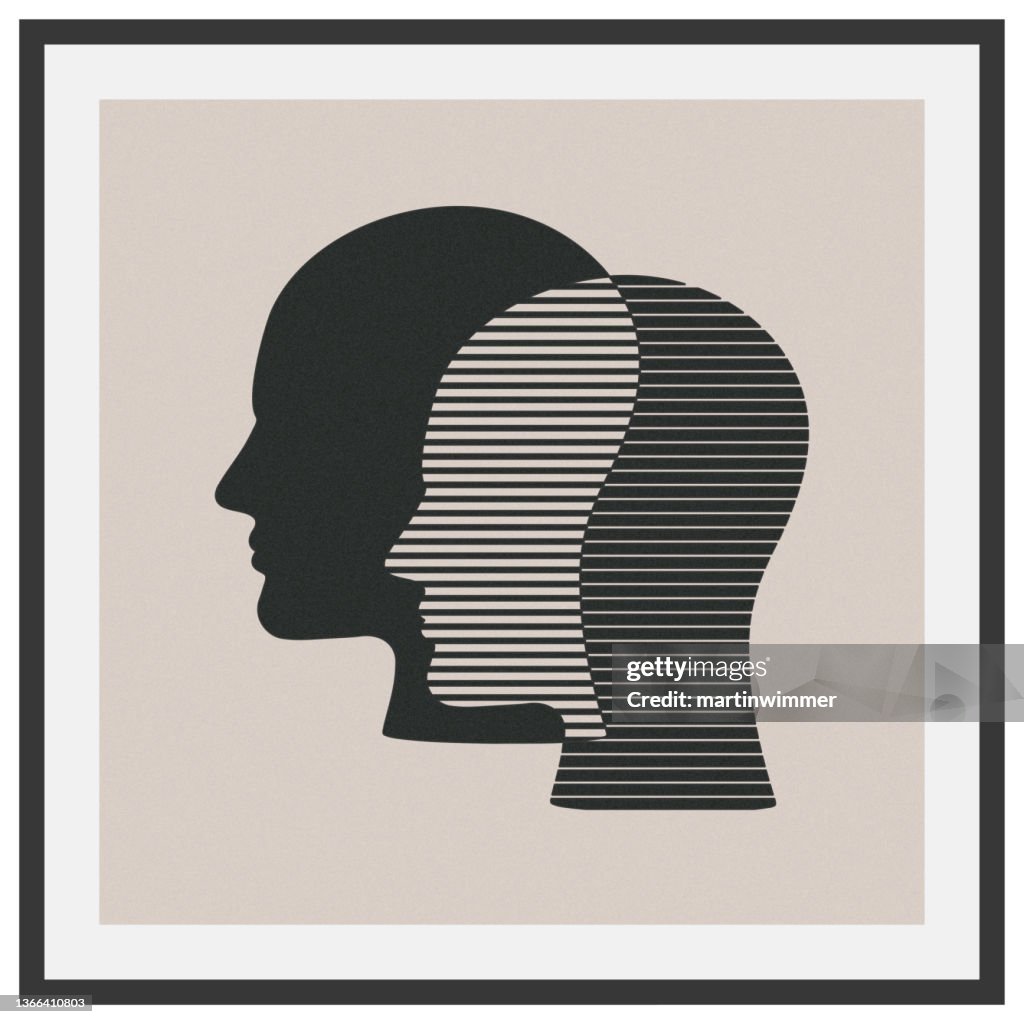 Head of emotions concept