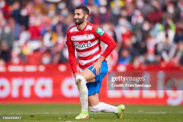 Maxime Gonalons of Granada CF looks on during the LaLiga Santander match between Granada CF and CA Osasuna at Nuevo Estadio de Los Carmenes on...