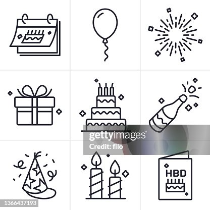 Happy Birthday Icons and Symbols Happy Birthday Icons and Symbols