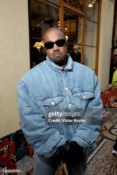 Ye attends the Kenzo Fall/Winter 2022/2023 show as part of Paris Fashion Week on January 23, 2022 in Paris, France.