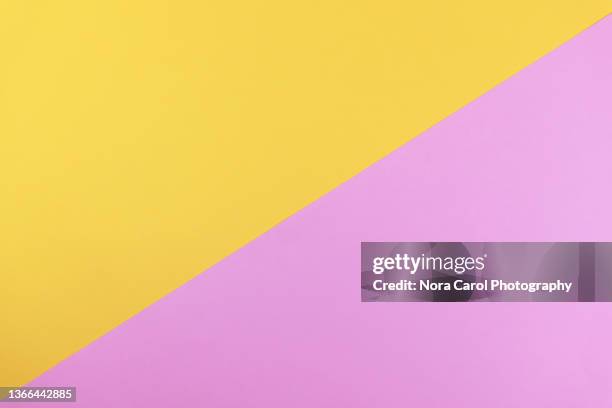 pink and yellow background - colour block stock pictures, royalty-free photos & images