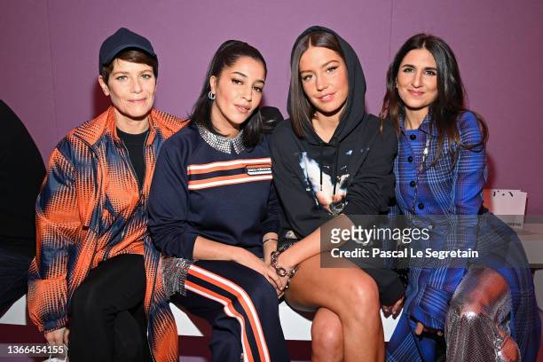 Marina Fois, Leïla Bekhti, Adèle Exarchopoulos and Géraldine Nakache attend Paco Rabanne Fall/Winter 2022-2023 fashion show at Palais De Tokyo on...