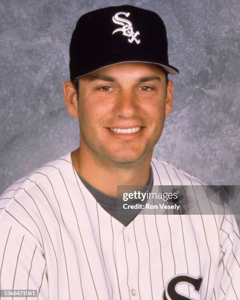 Robin Ventura of the Chicago White Sox poses for a headshot prior to an MLB game at Comiskey Park in Chicago, Illinois during the 1995 season....