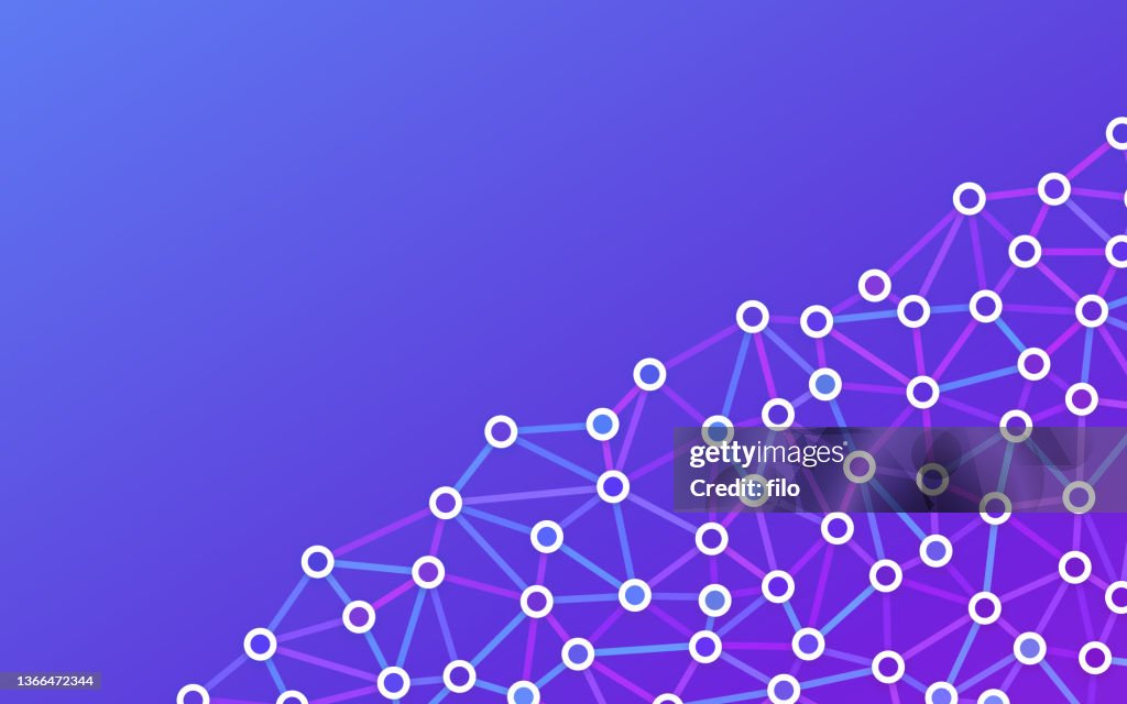 Network Node Abstract Grid Pattern Background