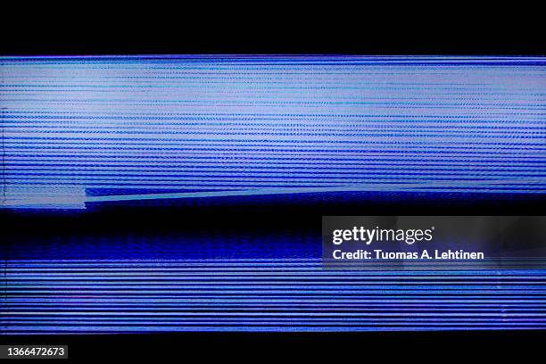 pixelated tv screen, bad signal. abstract high resolution glitch background. - tv screen texture stock pictures, royalty-free photos & images