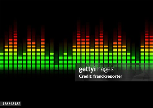 Musik-equalizer verschwommene in schwarzem Hintergrund Musik-equalizer verschwommene in schwarzem Hintergrund