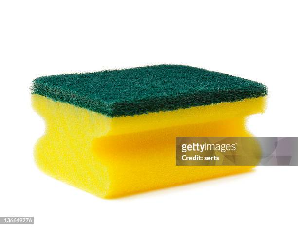 kitchen sponge - scouring pad stock pictures, royalty-free photos & images