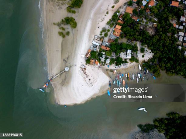 algodoal island  harbor, amazon region, brazil - brazil village stock pictures, royalty-free photos & images