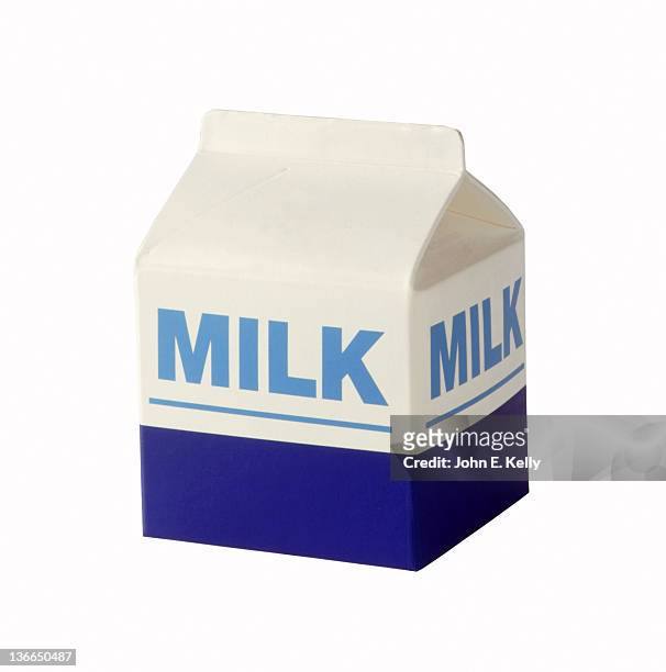 milk carton on white - milk carton stock pictures, royalty-free photos & images
