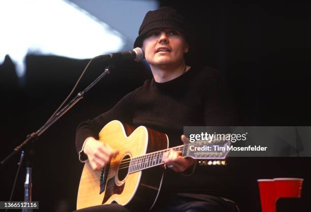 Billy Corgan of The Smashing Pumpkins performs during Neil Young's Annual Bridge School benefit at Shoreline Amphitheatre on October 31, 1999 in...