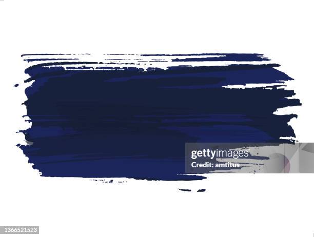 stockillustraties, clipart, cartoons en iconen met blue brush stroke - dik geconcentreerd
