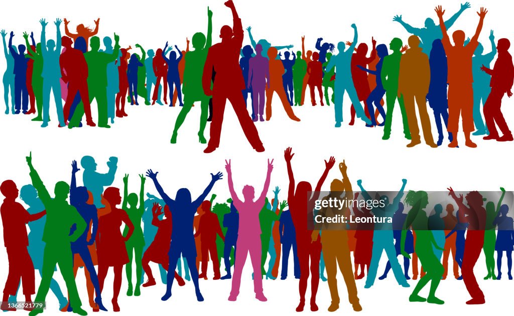 Simple Crowd Vector Image Peoples Crowd Vector