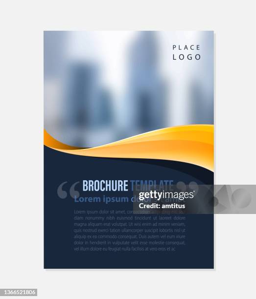 brochure template - corporate invitation stock illustrations