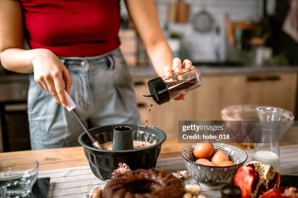 Some more chocolate chips before baking