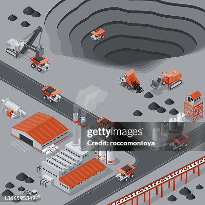 Isometric mining work Isometric mining work