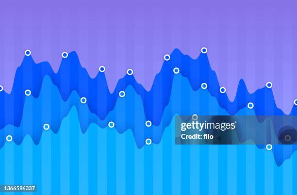 stockillustraties, clipart, cartoons en iconen met chart graph financial asset movement abstract lines background - legacy of changing lives presented by the fulfillment fund arrivals