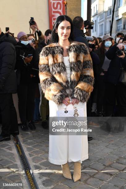 Fiona Zanetti attends the Dior Haute Couture Spring/Summer 2022 show as part of Paris Fashion Week on January 24, 2022 in Paris, France.