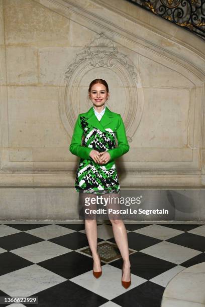 Madelaine Petsch attends the Dior Haute Couture Spring/Summer 2022 show as part of Paris Fashion Week on January 24, 2022 in Paris, France.