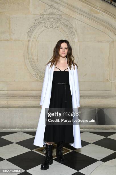 Claire Foy attends the Dior Haute Couture Spring/Summer 2022 show as part of Paris Fashion Week on January 24, 2022 in Paris, France.