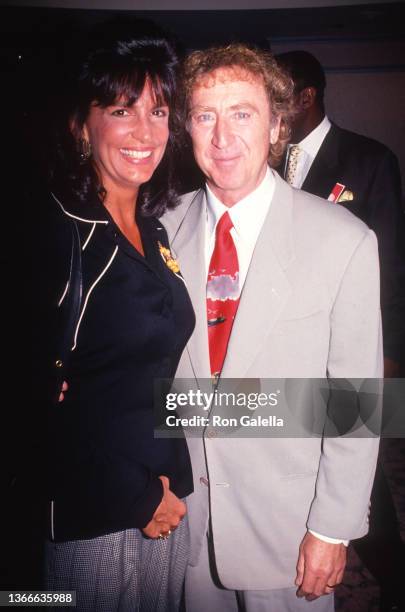 American actress Mercedes Ruehl and actor Gene Wilder attend a New York Friars Club event at the New York Hilton Hotel, New York, New York, September...