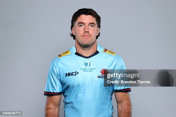 Ben Donaldson of the Waratahs poses during the NSW Waratahs Super Rugby 2022 headshots session at ARU HQ on January 19, 2022 in Sydney, Australia.