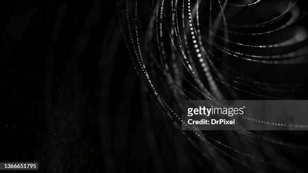 curved abstract lines background with copy space - black and white wave stock pictures, royalty-free photos & images